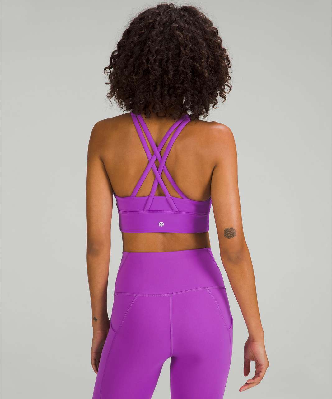 Lululemon Energy High-Neck Longline Tough Bra *Medium Support, B–D Cups - Moonlit Magenta