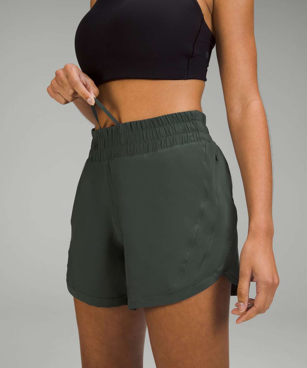 Lululemon Track That High-Rise Lined Short 5" - Smoked Spruce