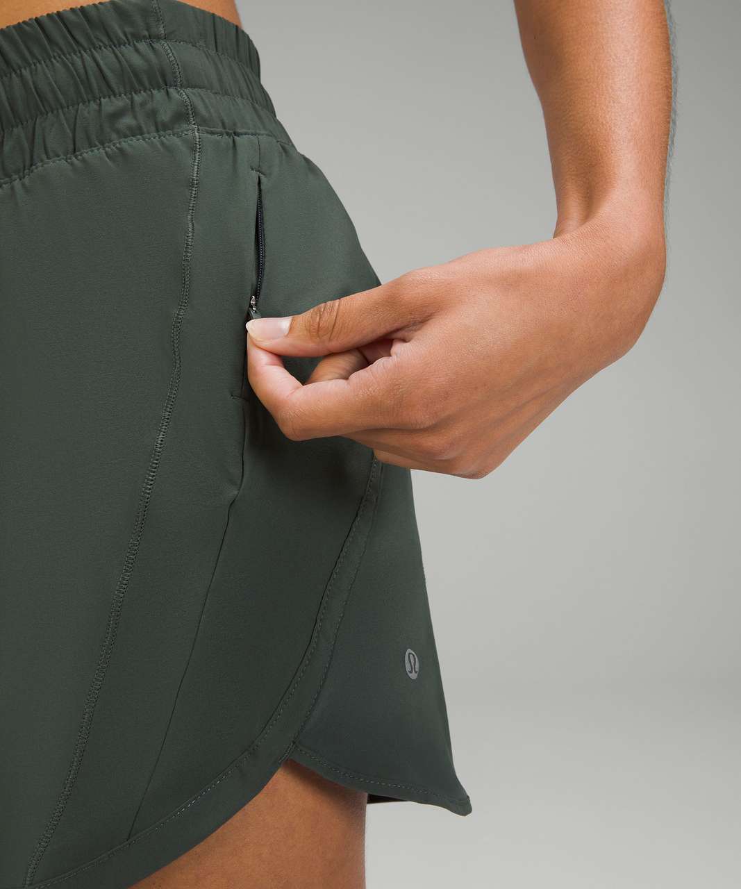 Lululemon Track That High-Rise Lined Short 5 - Smoked Spruce - lulu  fanatics