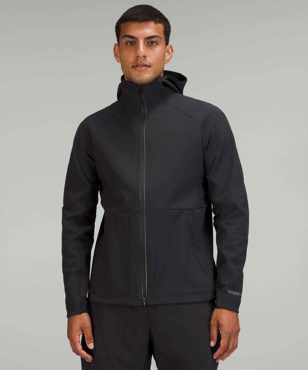 Black Cross Chill hooded running jacket, lululemon
