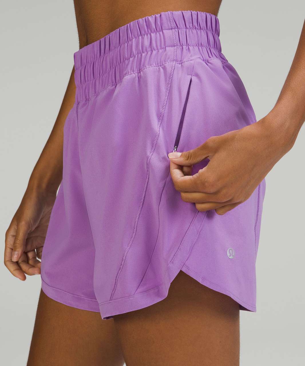 Lululemon Track That High-Rise Lined Short 5 - Purple Blossom Light - lulu  fanatics