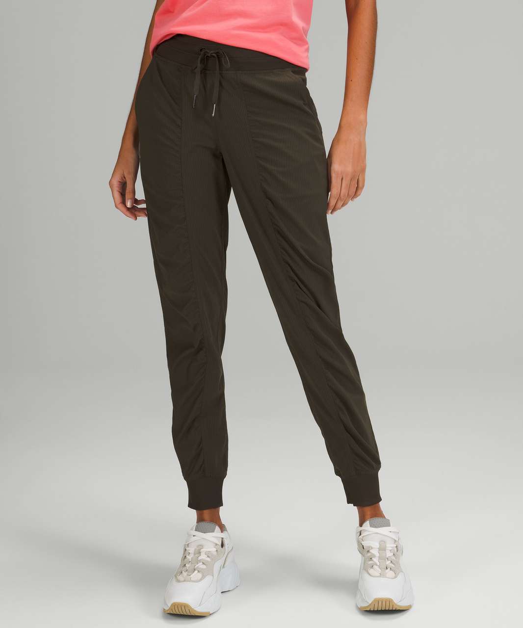 6) Lululemon Dance Studio Mid-Rise Cropped Pant in Dark Olive