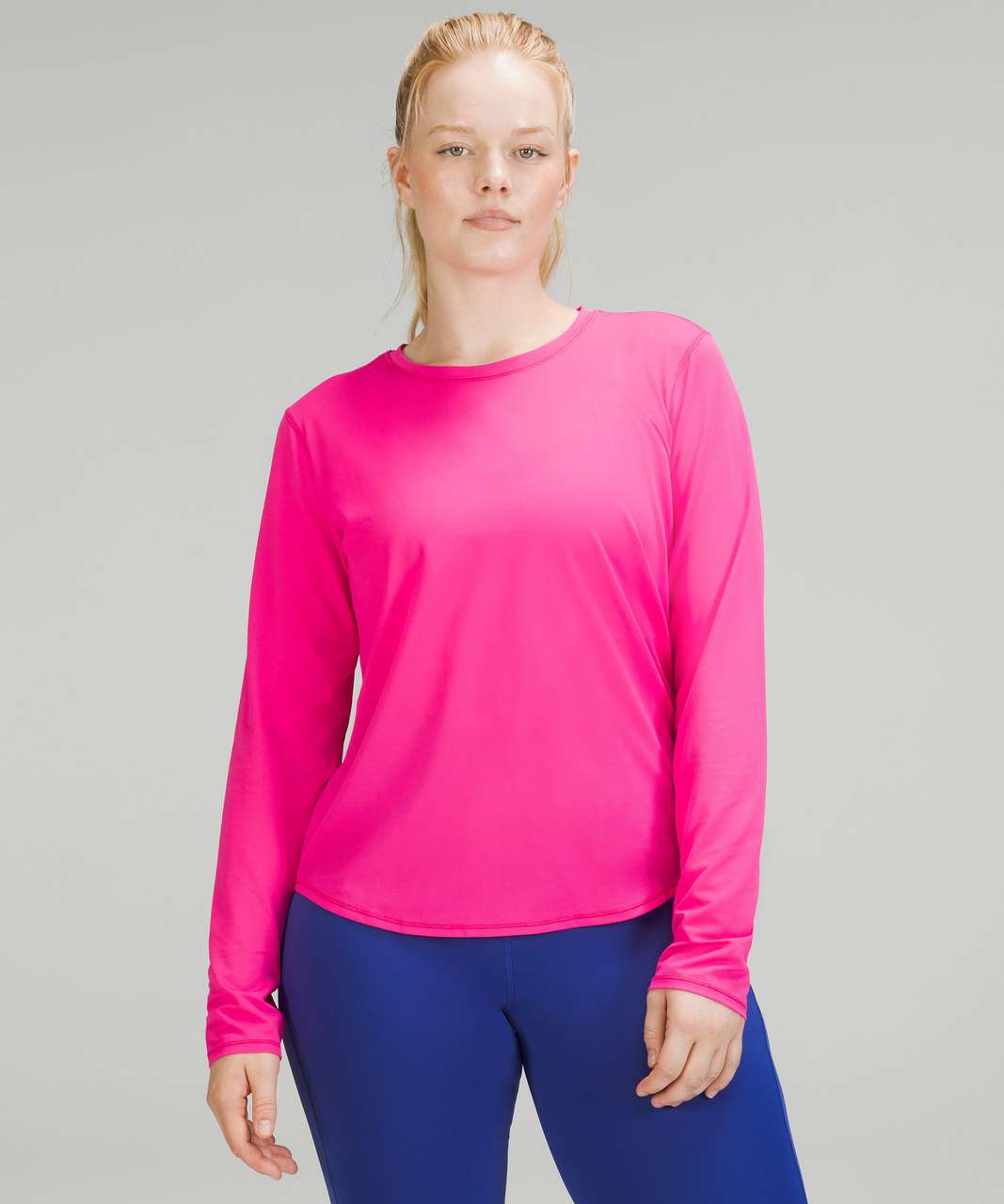 Lululemon High-Neck Running and Training Long Sleeve Shirt - Sonic Pink -  lulu fanatics