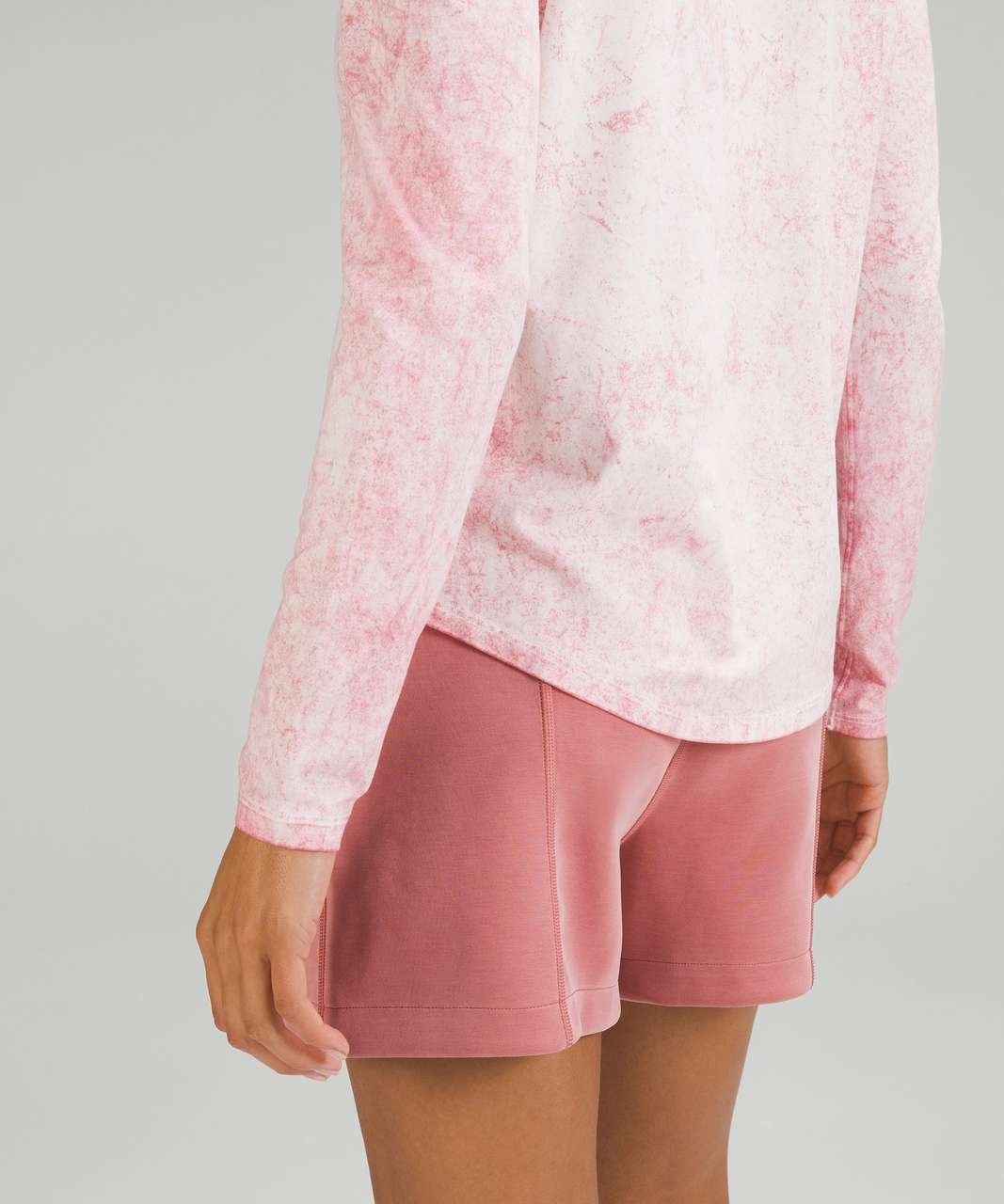 Lululemon Love Long Sleeve Shirt - Cirrus Wash White Pink Peony Brier Rose