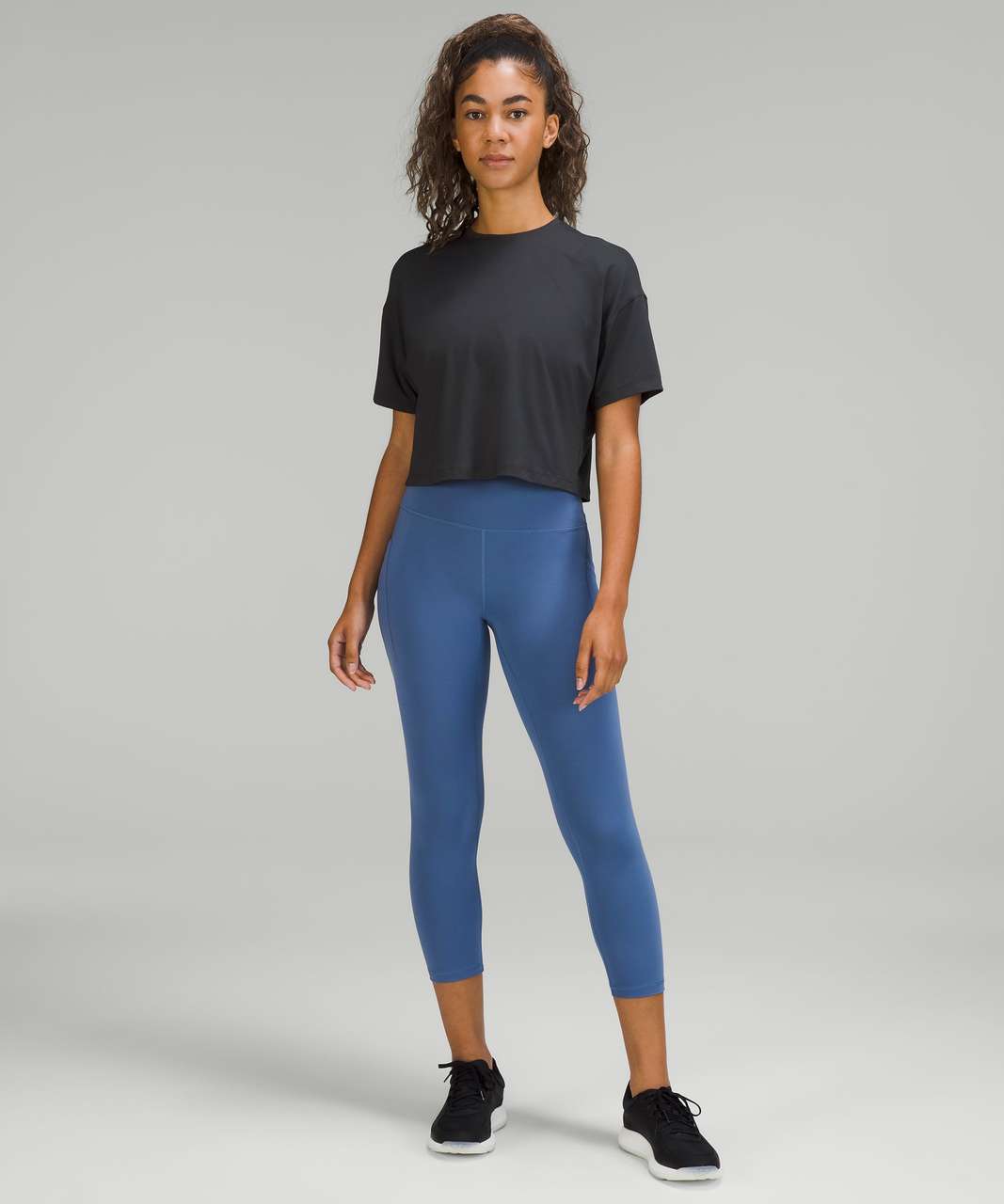 Lululemon Wunder Train High-Rise Crop with Pockets 23" - Water Drop