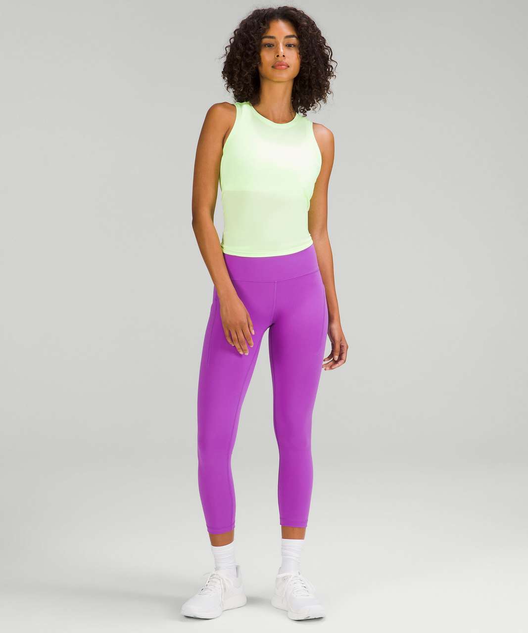 Lululemon Wunder Train High-Rise Crop with Pockets 23 - Brier Rose - lulu  fanatics