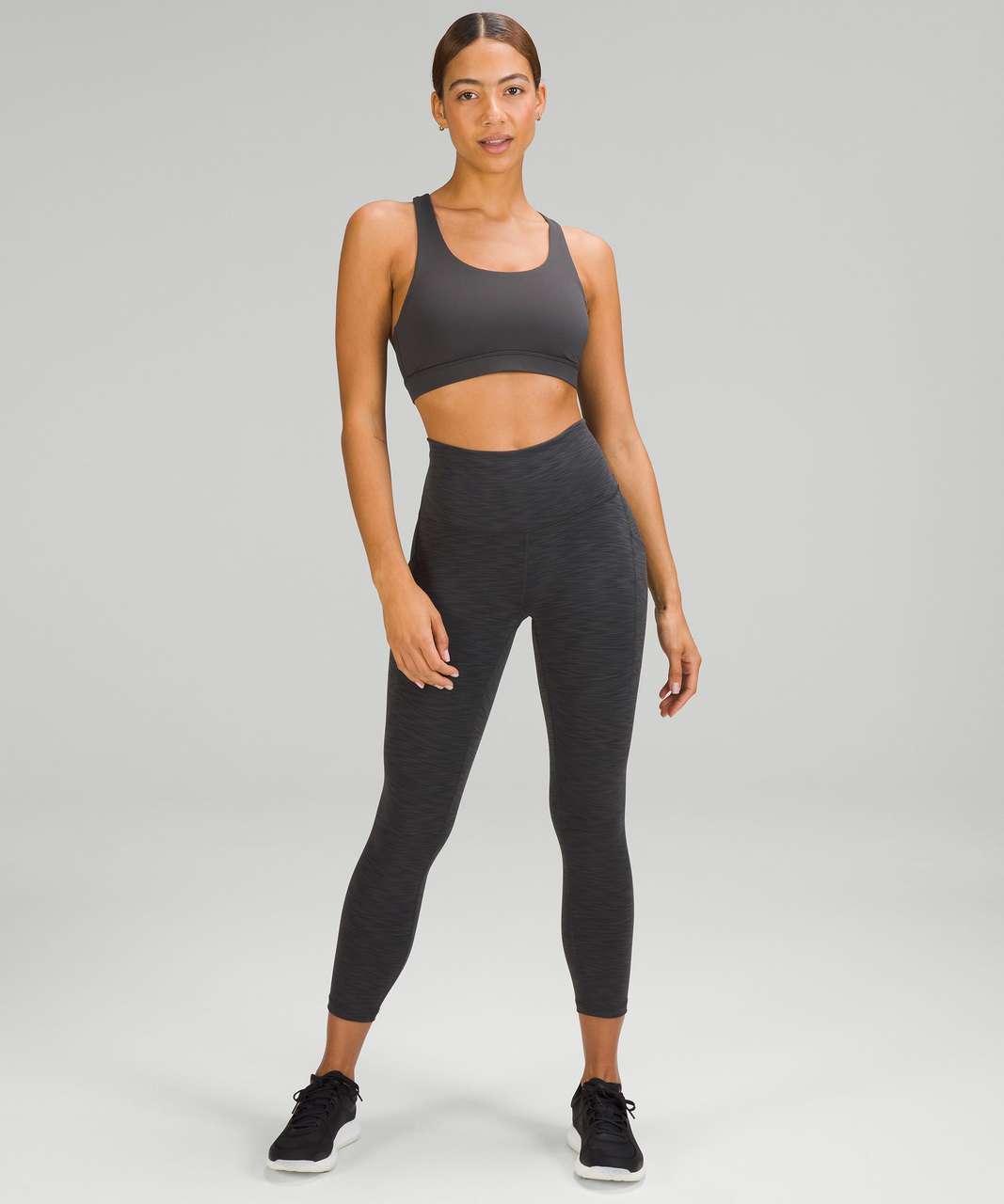 Lululemon Wunder Train Contour Fit High-Rise Crop 23 - Graphite Grey -  lulu fanatics