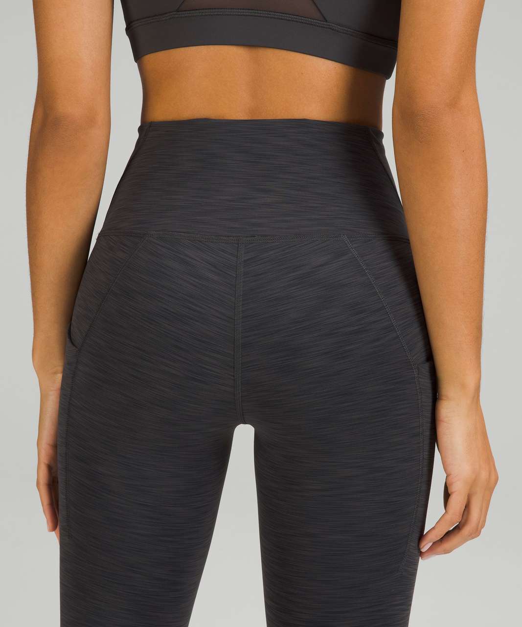 Lululemon Align High-Rise Crop 23 - Heathered Graphite Grey - lulu fanatics