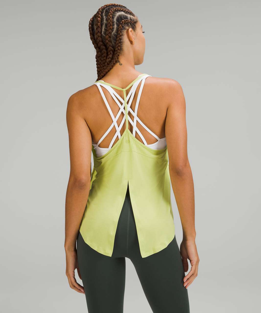 Lululemon Modal-Silk Yoga Tank Top - Utility Blue - lulu fanatics