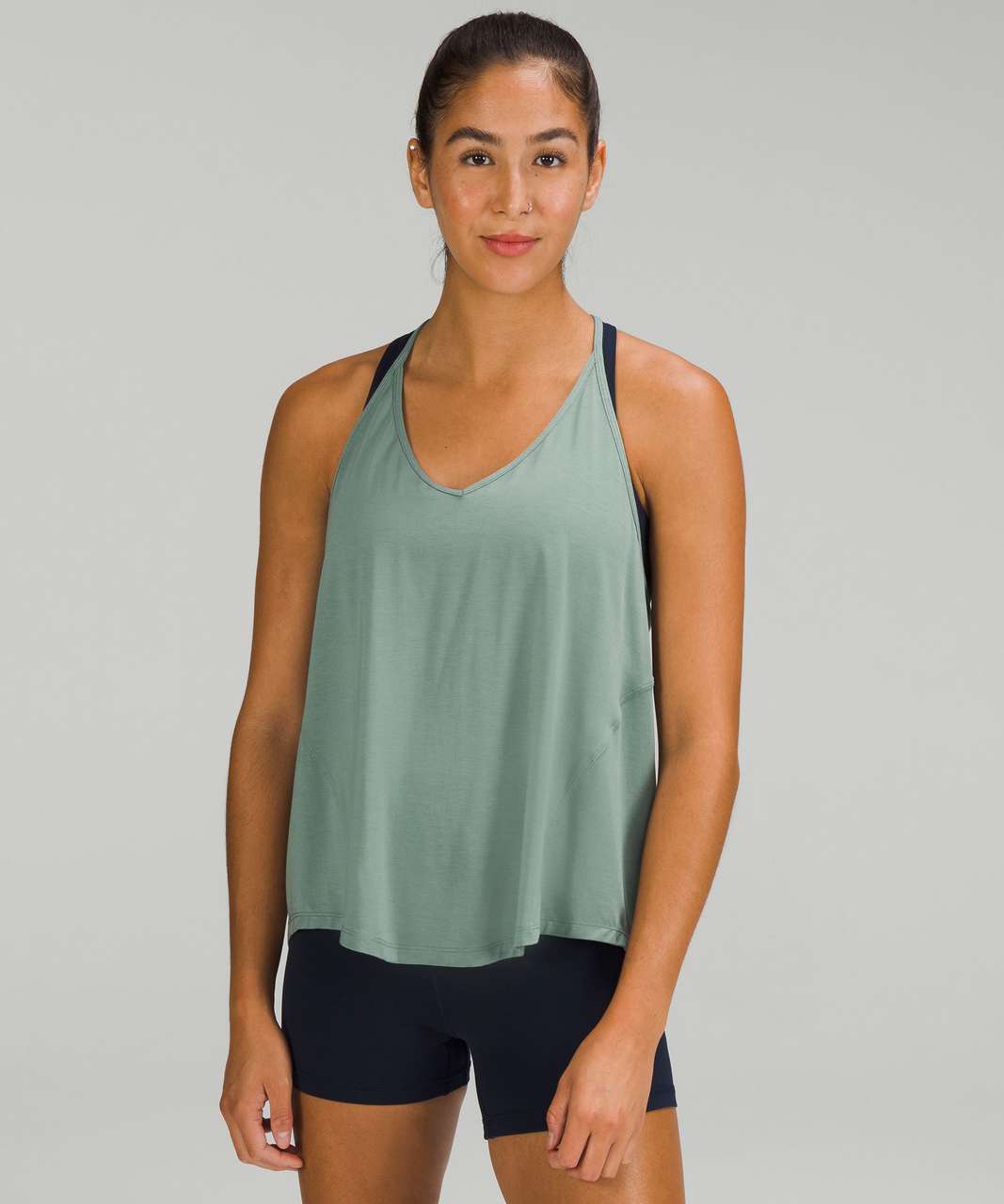 Lululemon Modal-Silk Yoga Tank Top - Tidewater Teal - lulu fanatics