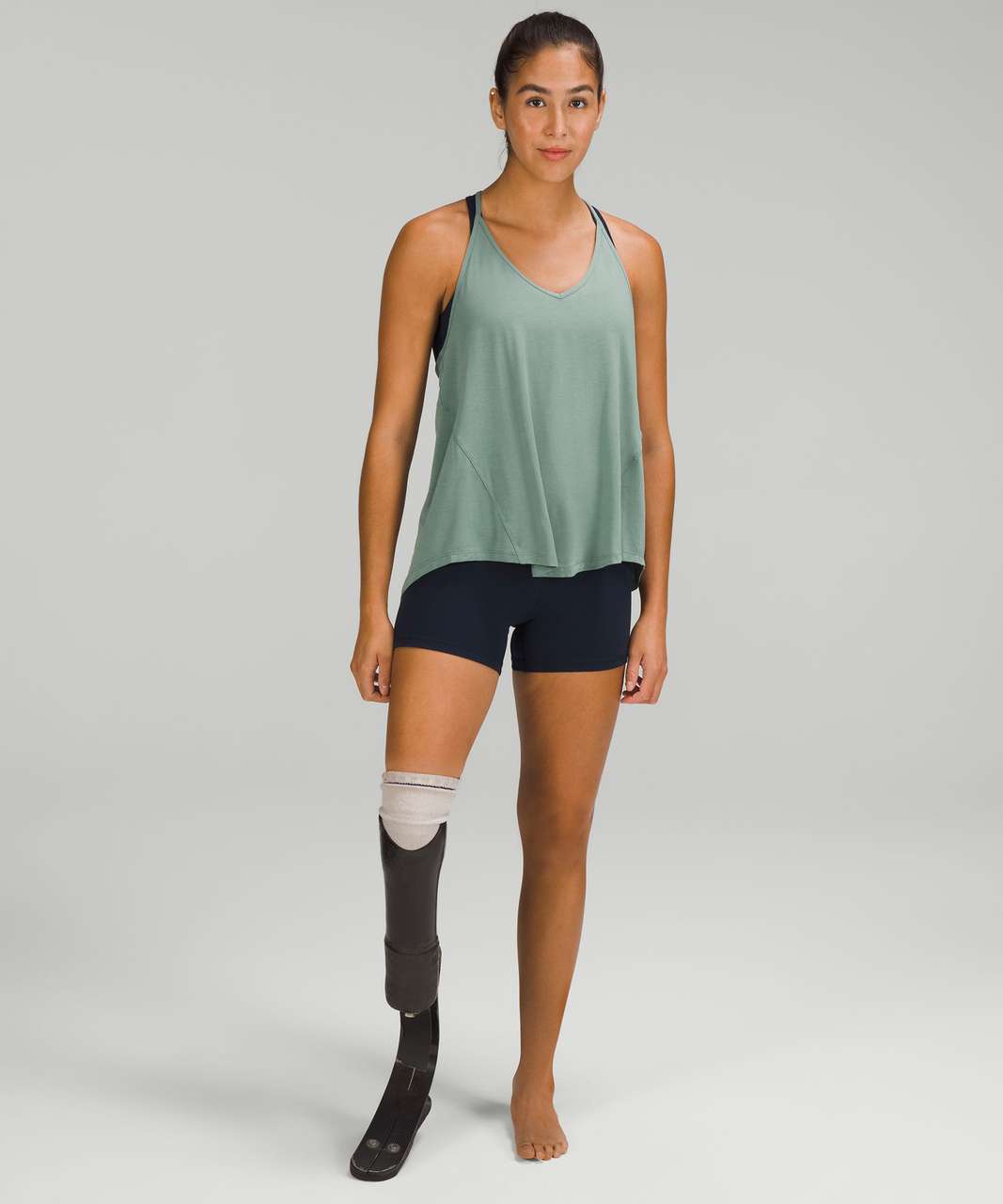 Lululemon Modal-Silk Yoga Tank Top - Bronze Green - lulu fanatics