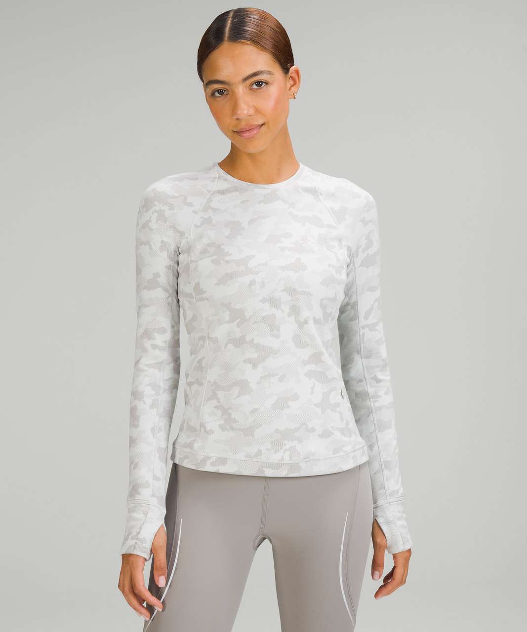 Lululemon Its Rulu Run Long Sleeve Shirt - Heritage Camo Jacquard Vapor  Gull Grey - lulu fanatics