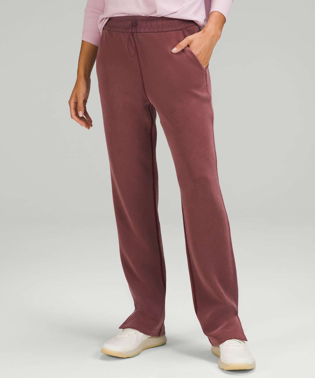 Lululemon Brushed Softstreme Split-Hem High-Rise Pant - Red Merlot