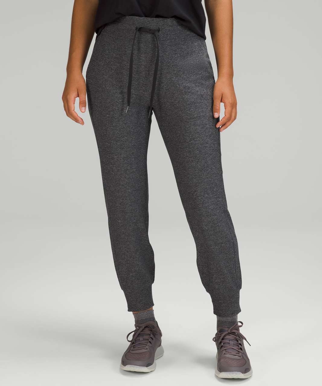 Lululemon Ready to Rulu High-Rise Jogger 7/8 Length - Heathered Raceway  Grey / Black - lulu fanatics