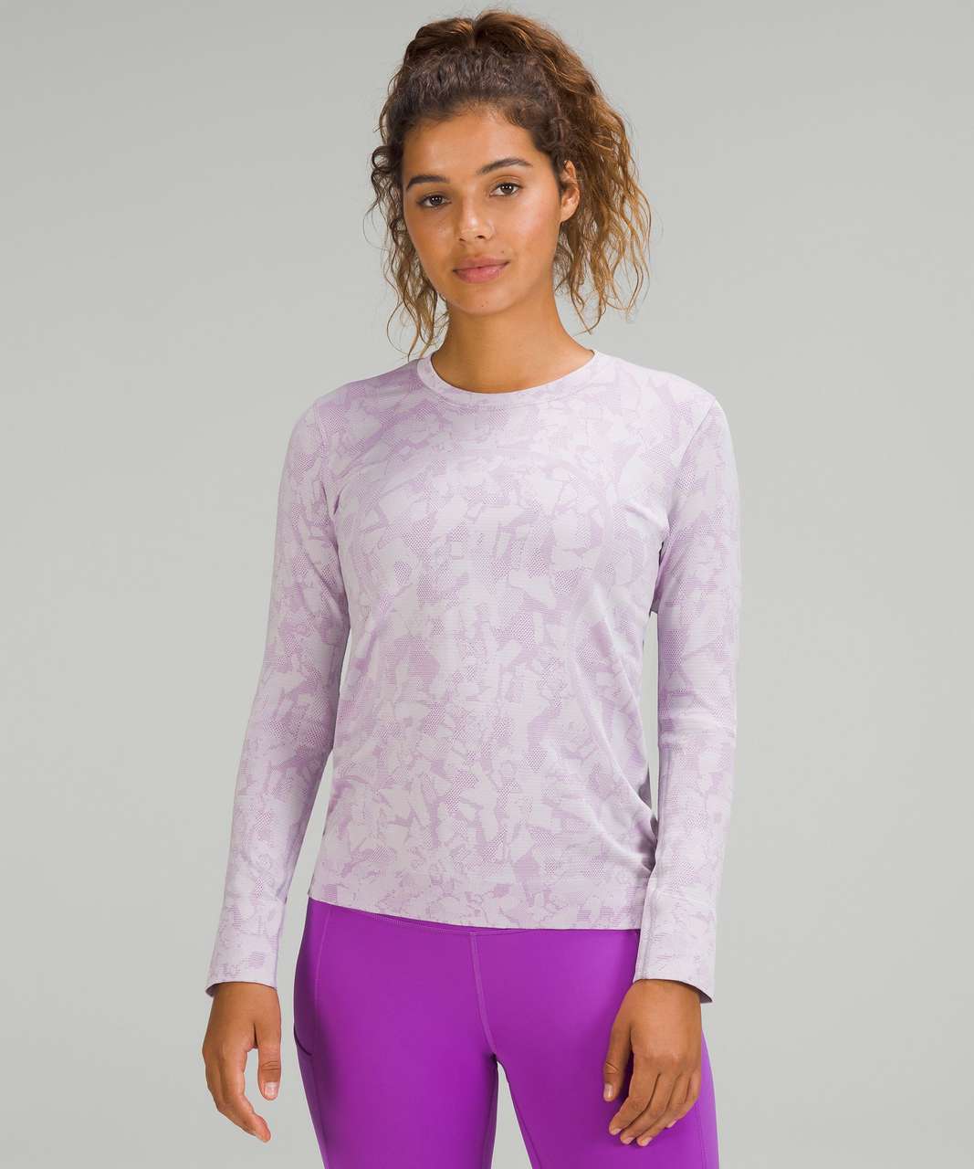 Lululemon Swiftly Relaxed Long Sleeve Shirt - Mosaic Multiply Moonlit Magenta / Faint Lavender