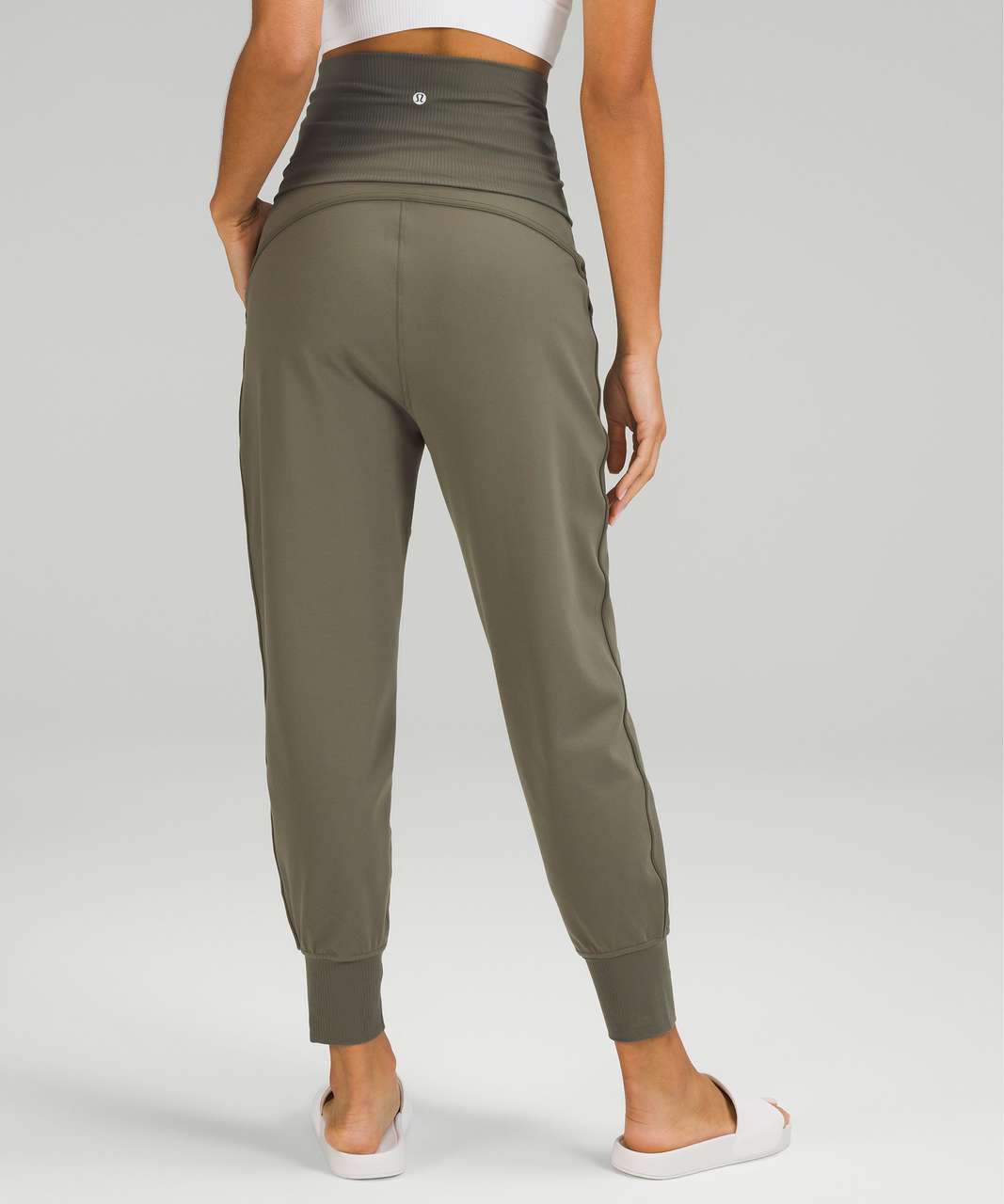 Lululemon Align Super-High-Rise Ribbed-Waist Jogger - Carob Brown - lulu  fanatics