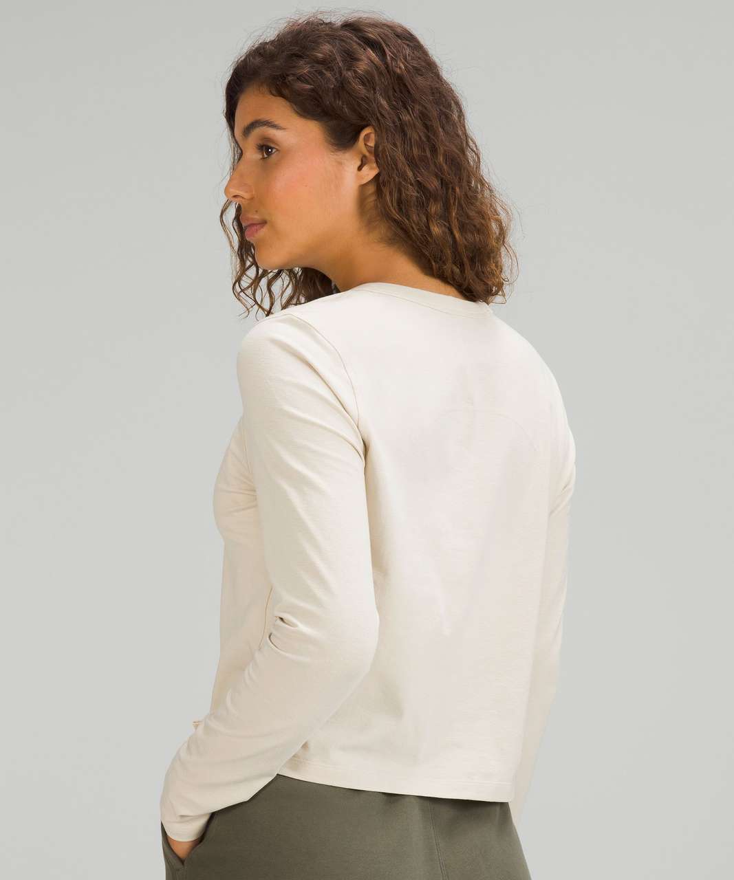 Lululemon athletica Classic-Fit Cotton-Blend Mockneck Long-Sleeve Shirt, Women's Long Sleeve Shirts