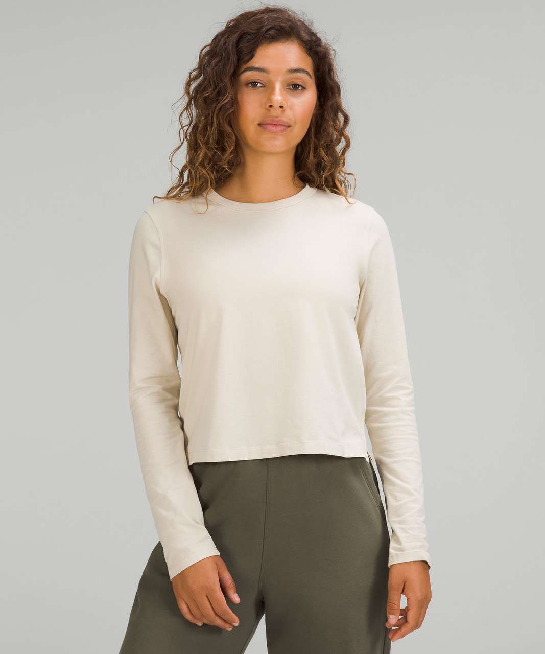 Lululemon Classic-Fit Cotton-Blend Long Sleeve Shirt - Natural Ivory