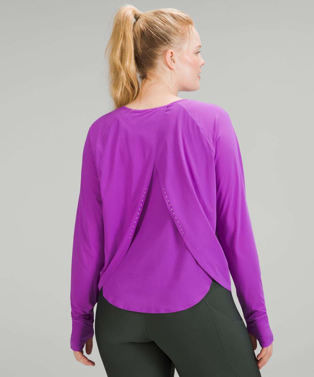 Lululemon Crew Neck UV Protection Running Long Sleeve - Pink