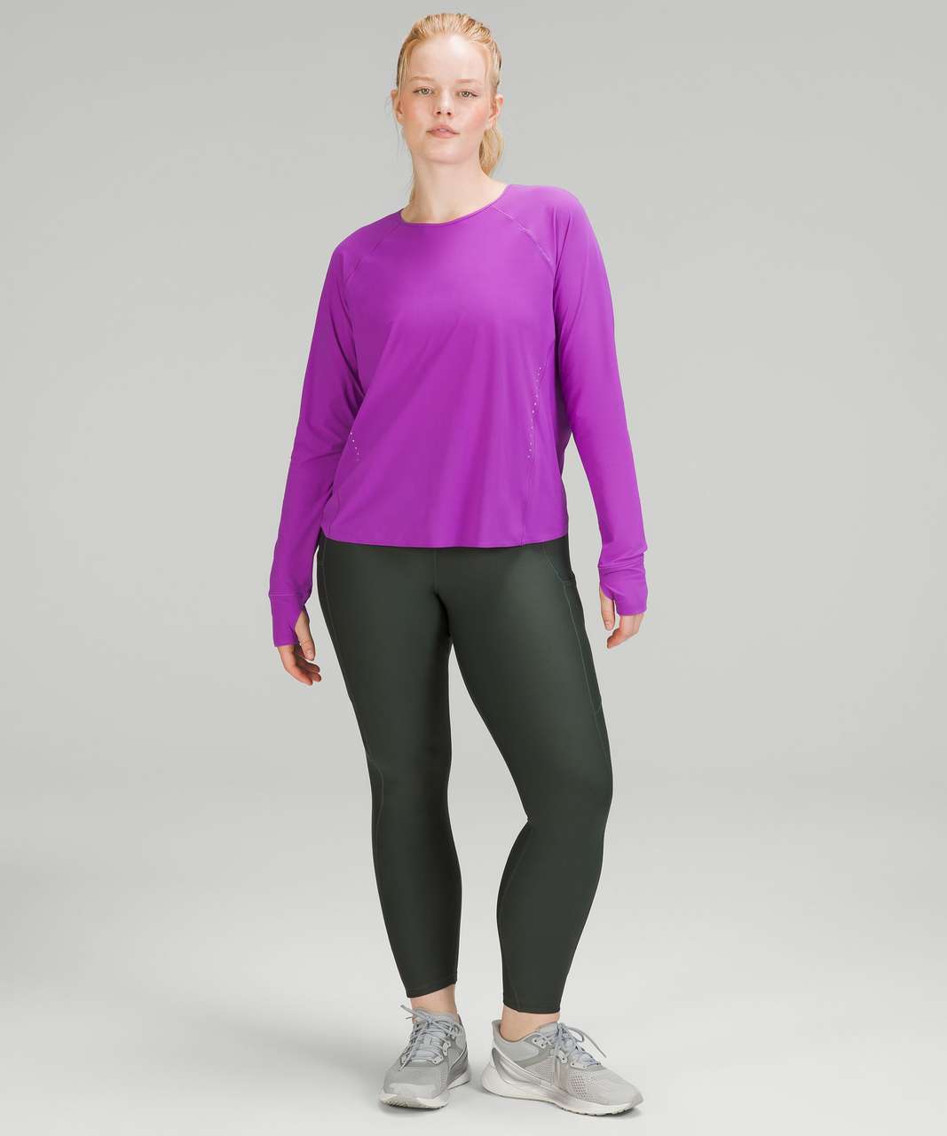 Lululemon UV Protection Running Long Sleeve Shirt - Moonlit Magenta - lulu  fanatics