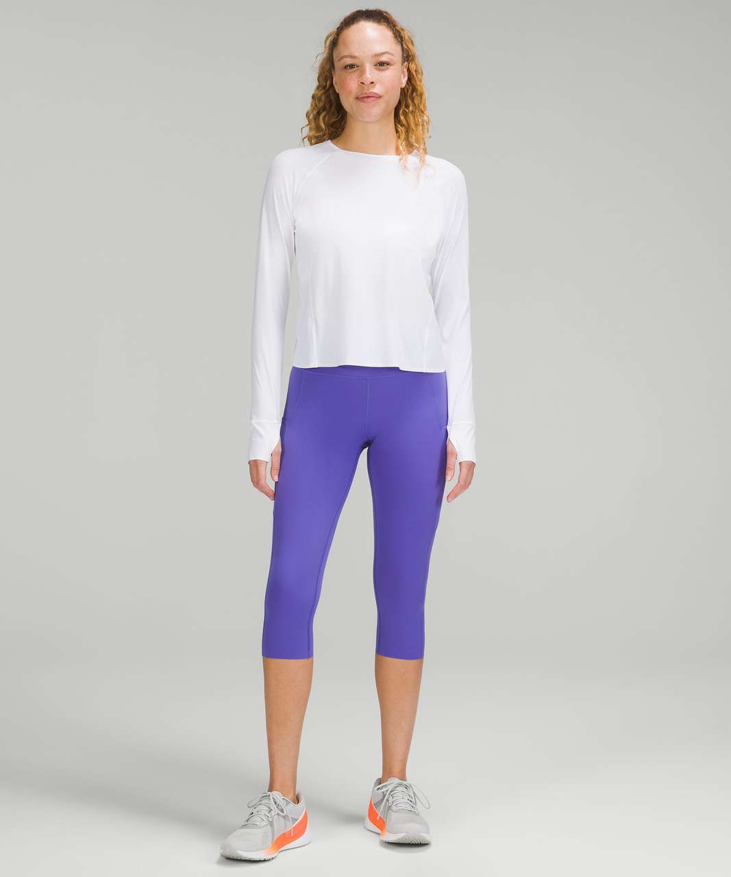 Lululemon UV Protection Running Long Sleeve Shirt - White - lulu fanatics