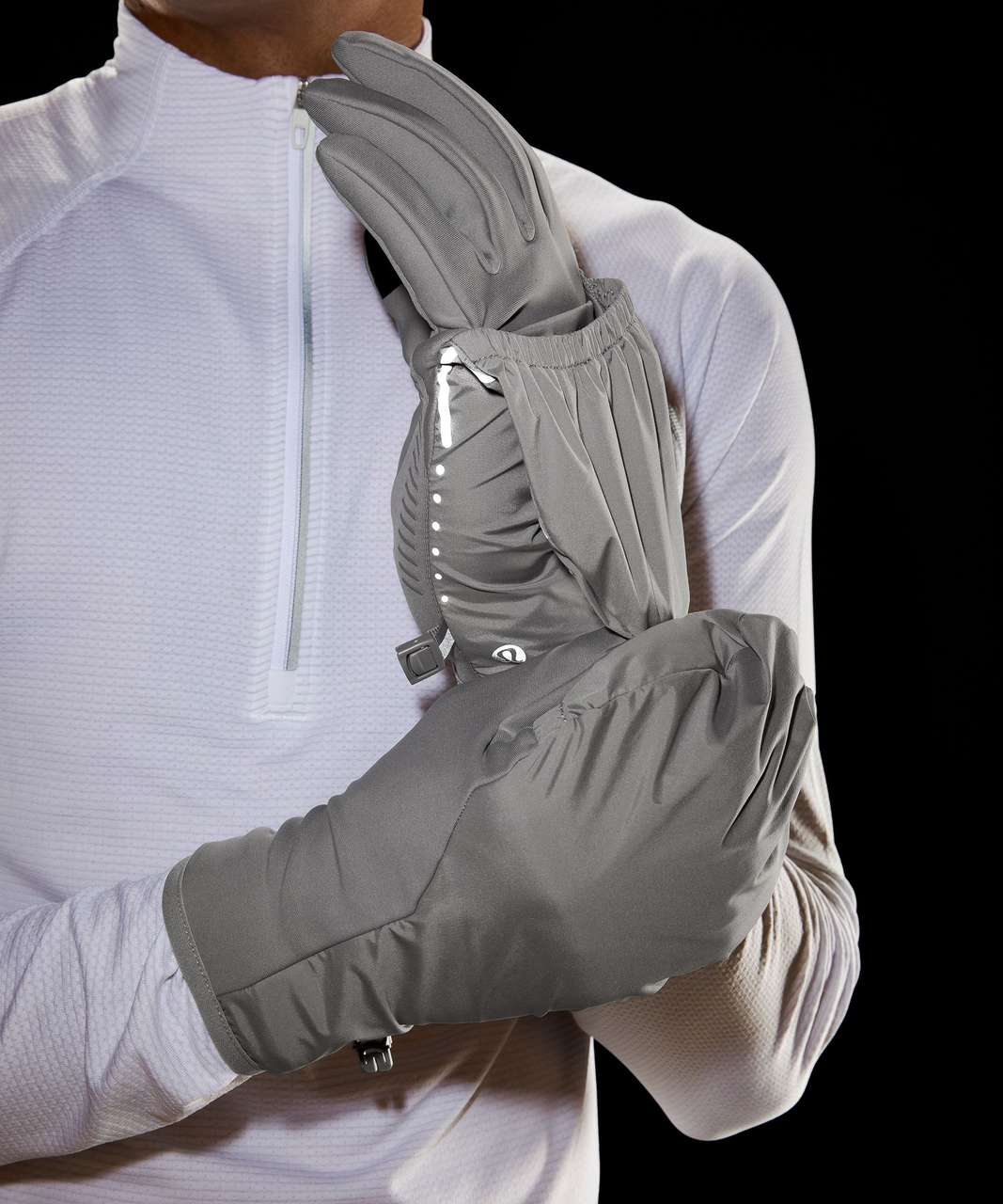 Lululemon Cold Terrain Hooded Gloves - Gull Grey