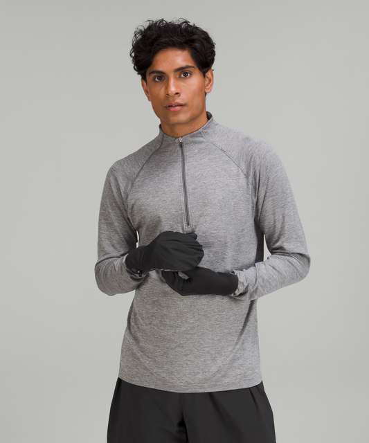 LULULEMON MENS COLD PURSUIT KNIT GLOVES, HEATHERED CORE MEDIUM GRAY, NWT,  S/M