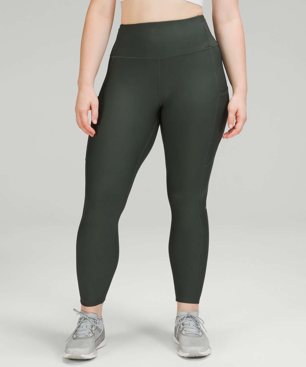 Lululemon Fast and Free High-Rise Fleece Tight 28 - Smoked Spruce