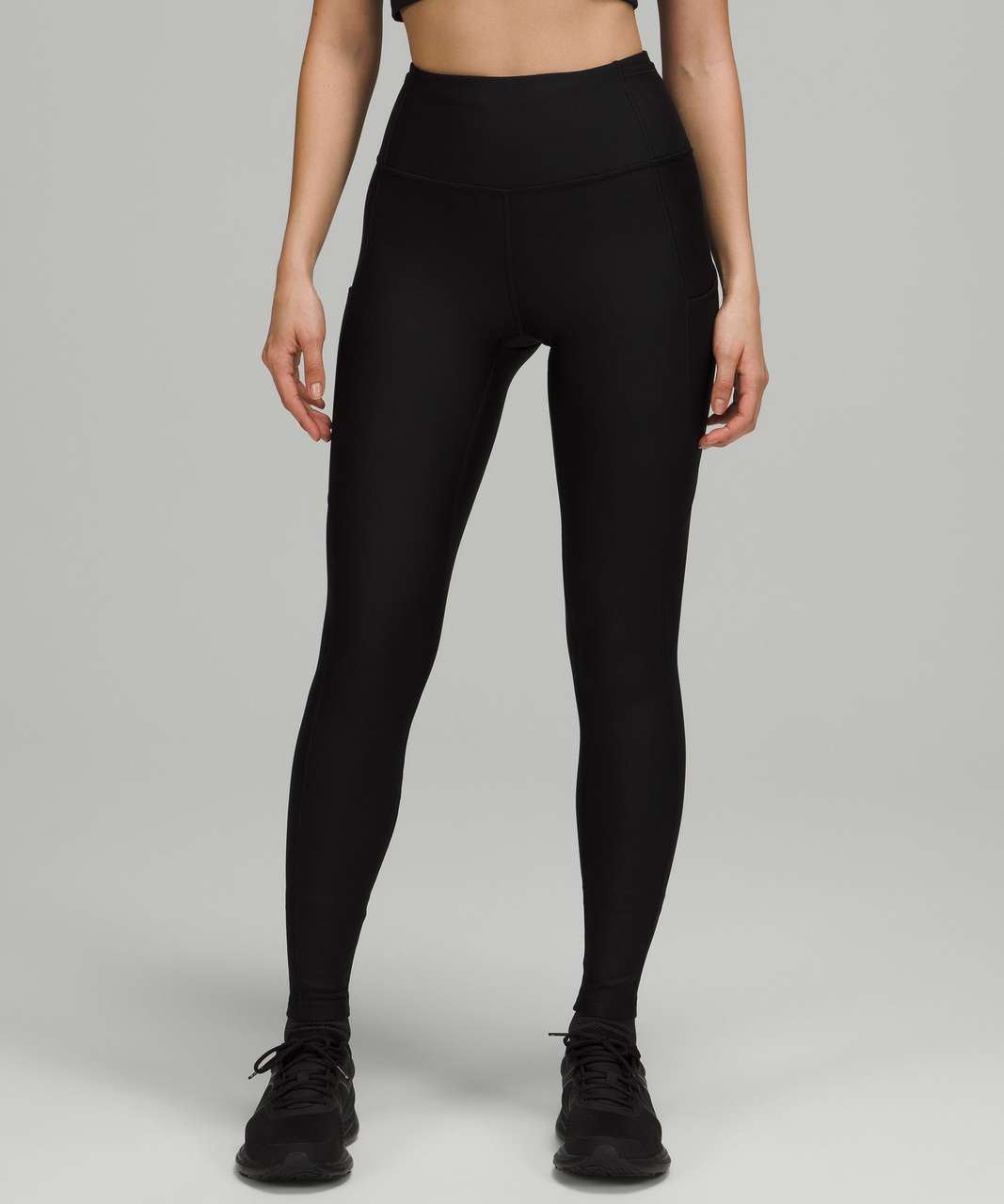 Lululemon Fast and Free High-Rise Fleece Tight 28 - Black - lulu fanatics