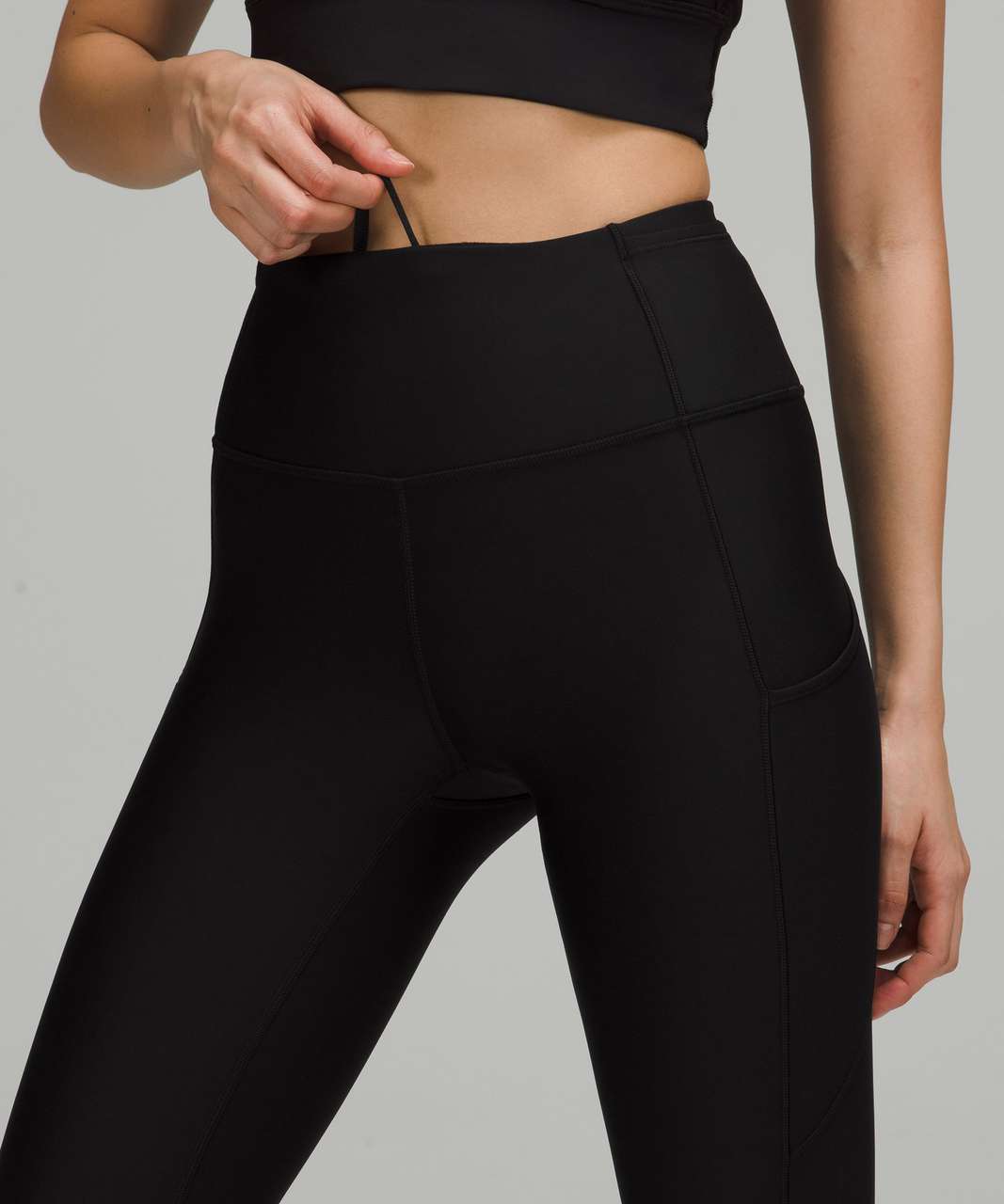 LULULEMON FAST FREE 7/8 TIGHT II NULUX 25 BLACK SIZE 6