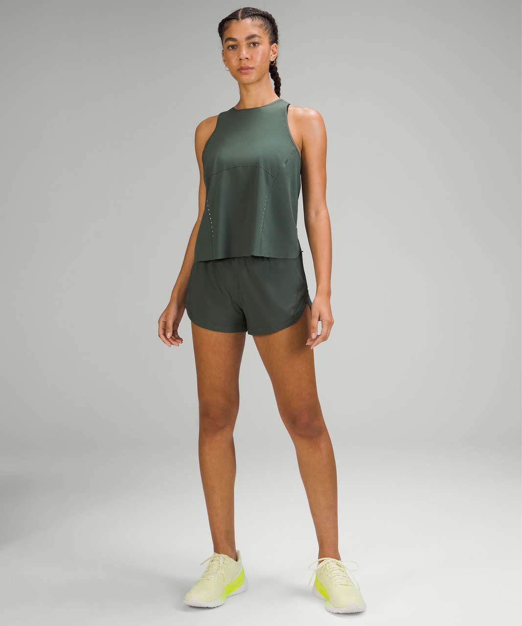 Lululemon Track That High-Rise Lined Short 3" - Smoked Spruce