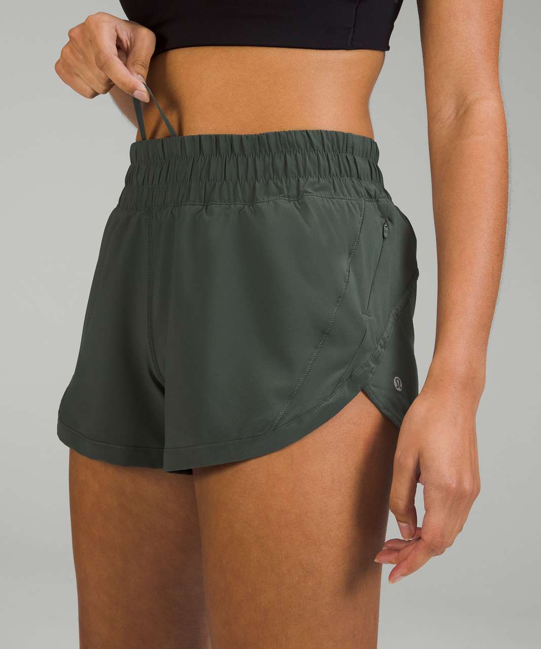 Lululemon Track That High-Rise Lined Short 3" - Smoked Spruce