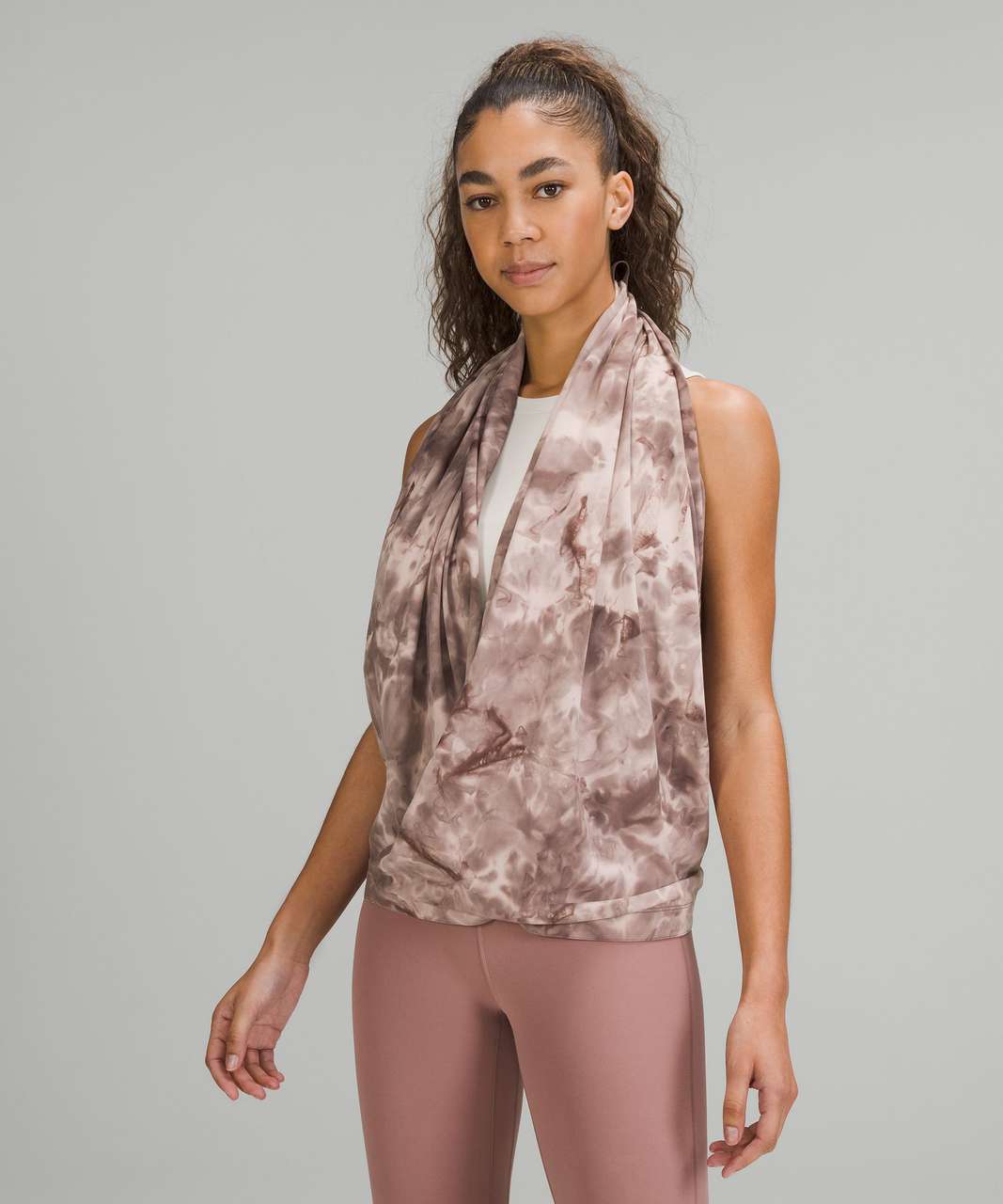 Lululemon Customizable Snap Scarf Shine - Diamond Dye Misty Shell Cacao  Diffuse Dot Foil