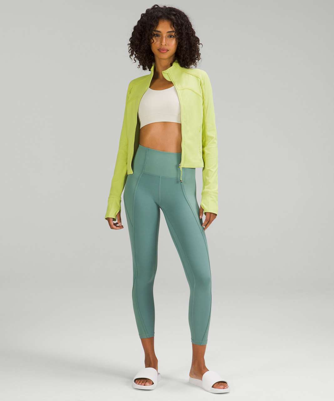 tidewater teal align 25” leggings, heatheres tidewater teal align tank and  scuba full zip OS in…tidewater teal. : r/lululemon