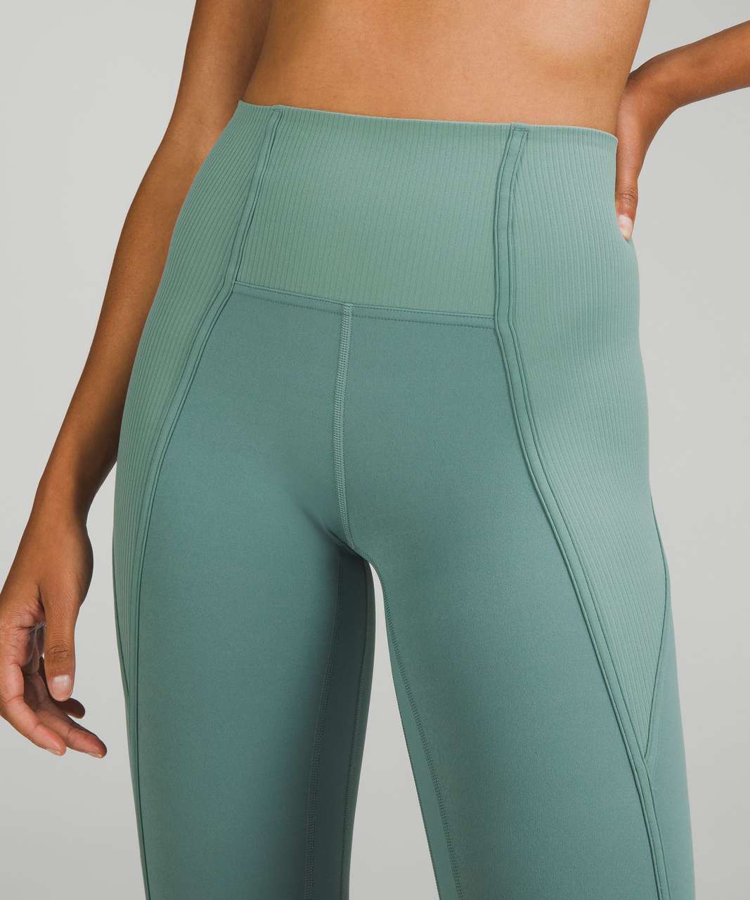 Lululemon Align Ribbed Panel High-Rise Tight 25" - Tidewater Teal
