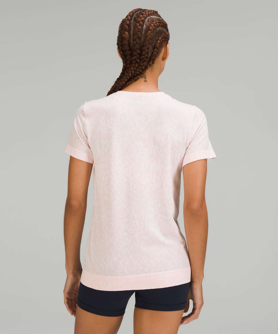 Lululemon Swiftly Relaxed Short Sleeve - Covered Camo Strawberry Milkshake / White