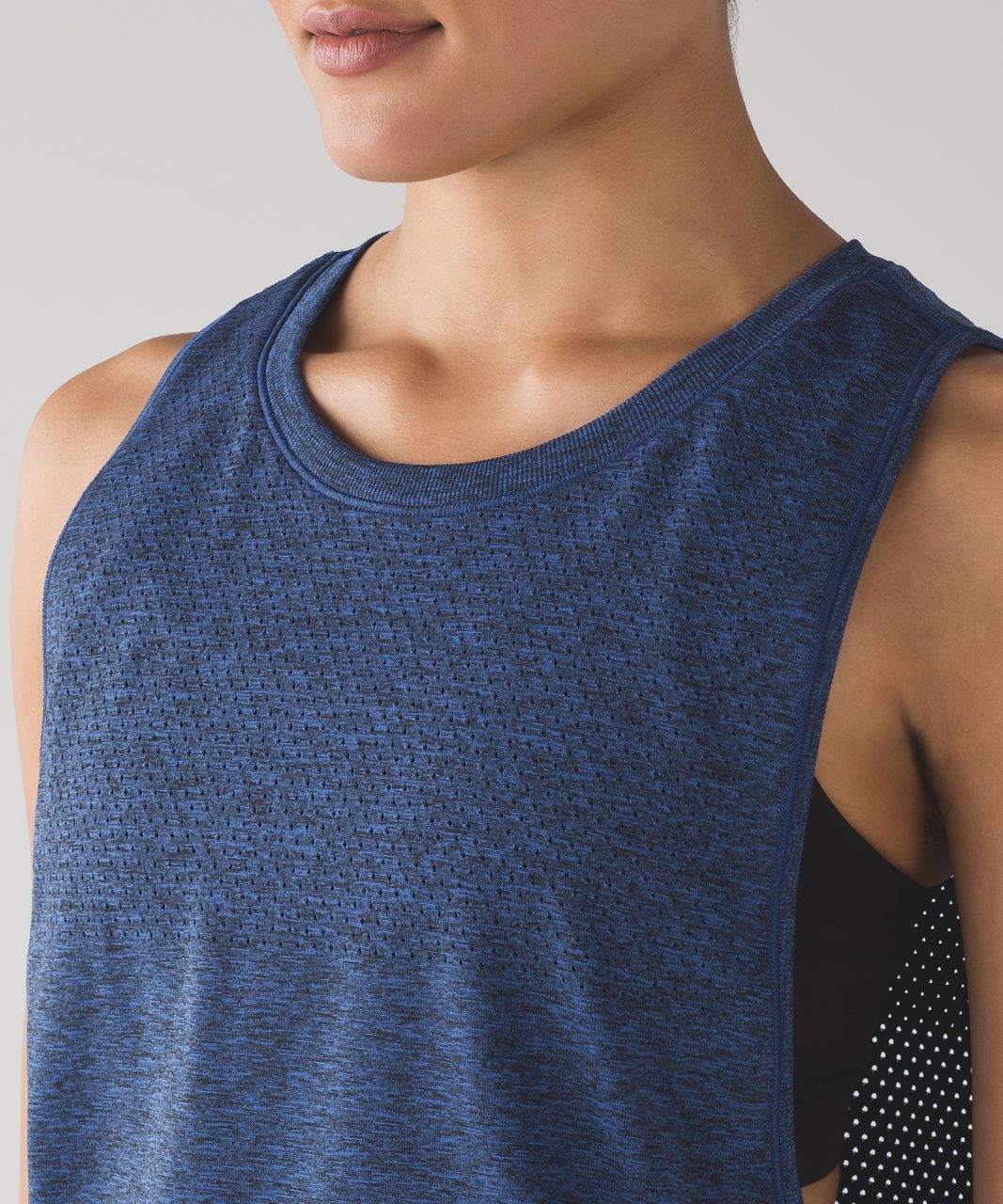 Lululemon Breeze By Muscle Tank - Cerulean Blue / Black - lulu fanatics