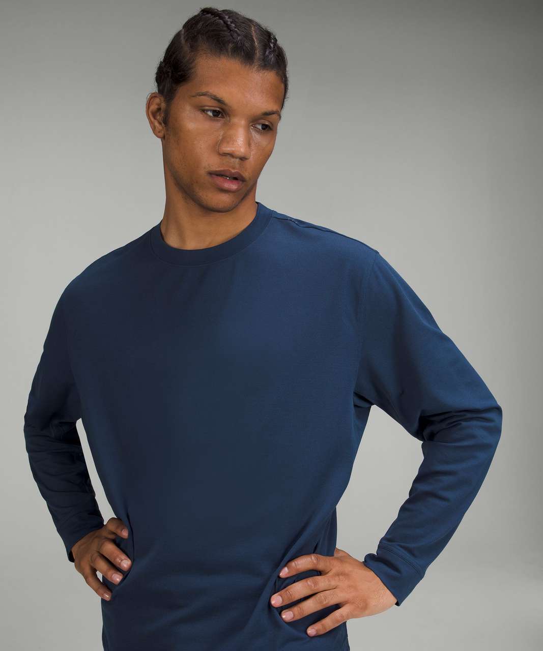 Lululemon Relaxed-Fit Training Long Sleeve Shirt - Mineral Blue