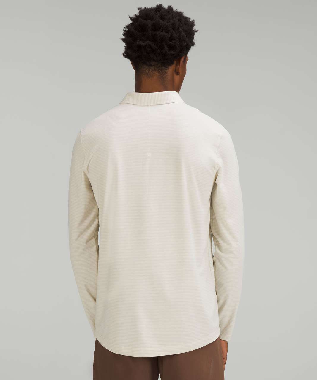 Lululemon Evolution Long Sleeve Polo Shirt - Heathered Natural Ivory