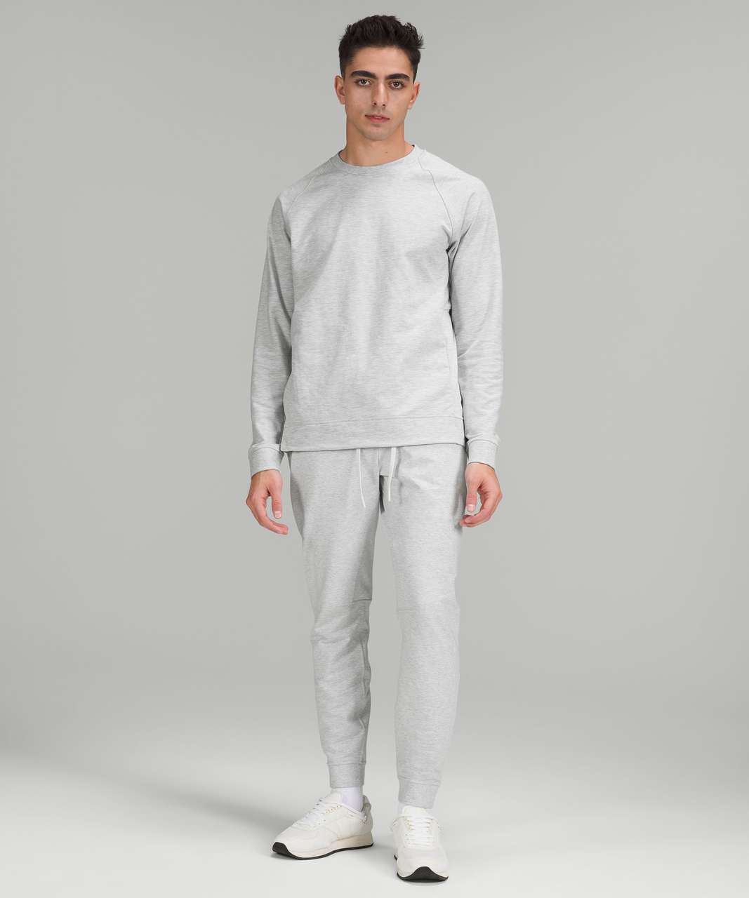 Lululemon City Sweat Jogger Shorter Length - Heathered Ultra Light Grey / Sea Salt