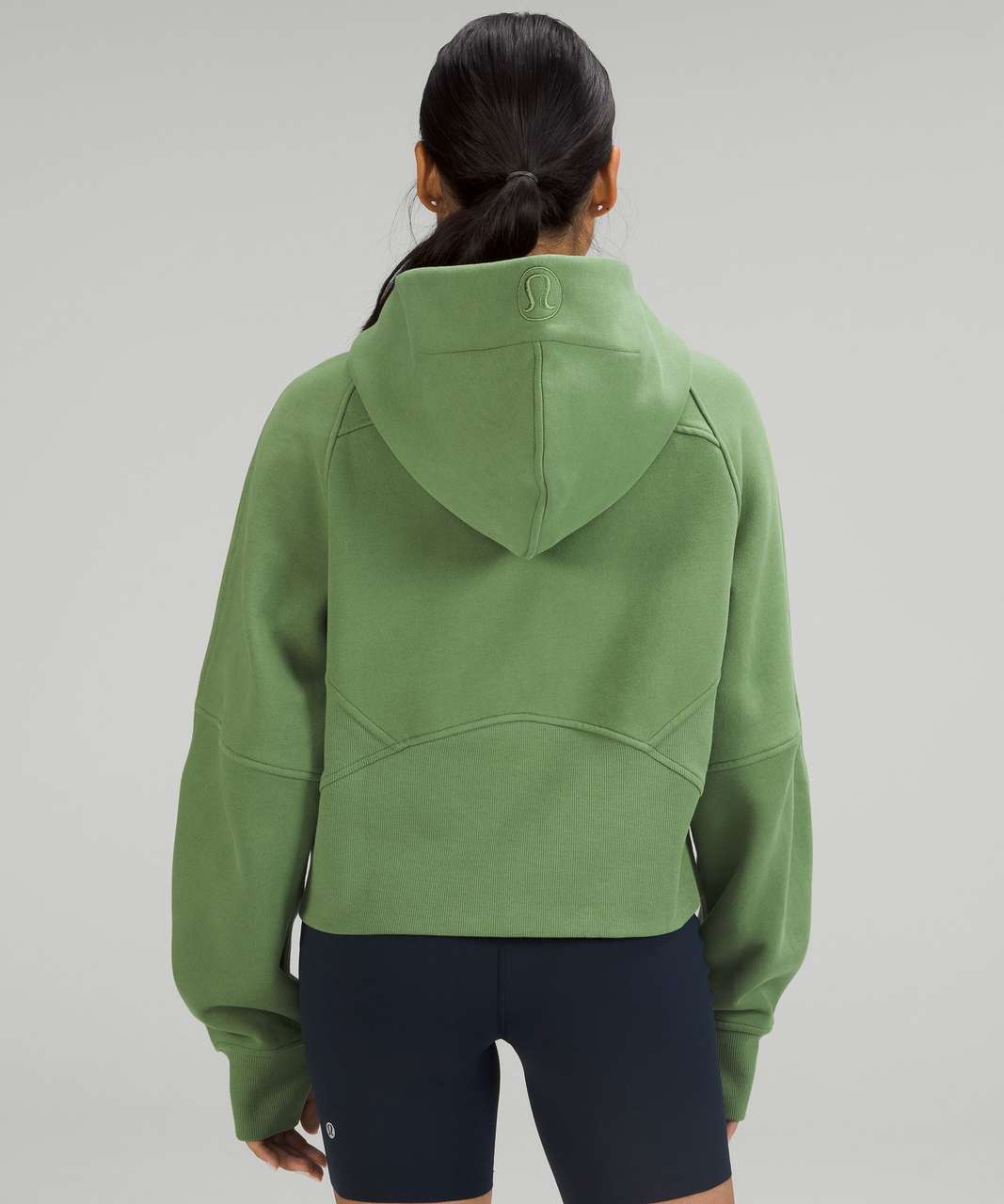 Lululemon oversized scuba half zip crop hoodie sweatshirt Green Foliage -  Sweaters