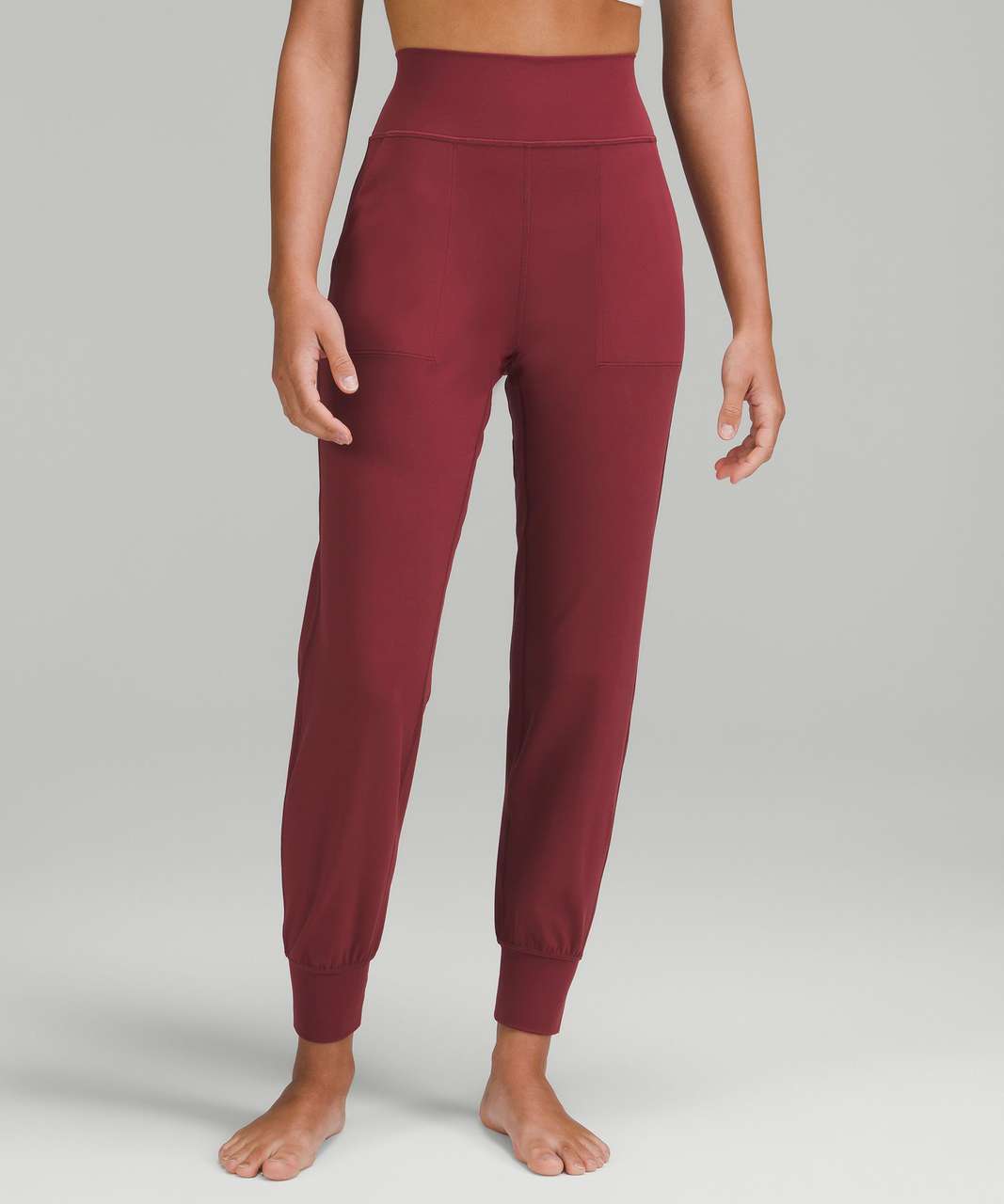 NWT $118 Lululemon Scuba High Rise HR Jogger MLWI Mulled Wine Red Size 8