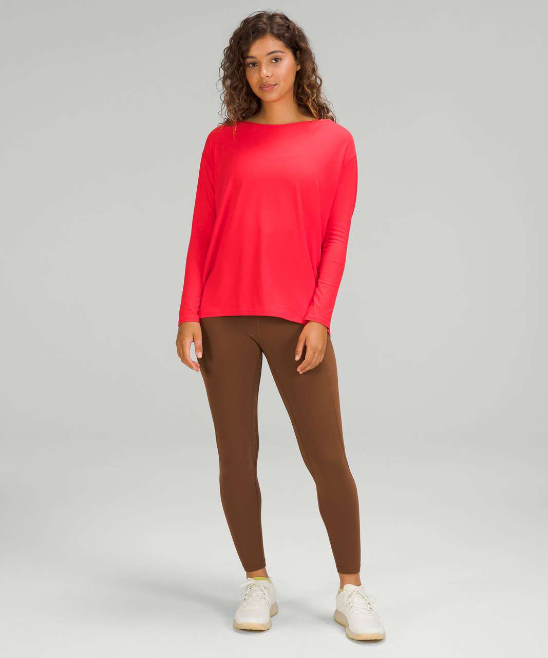 Lululemon Back in Action Long Sleeve Shirt *Nulu - Love Red - lulu