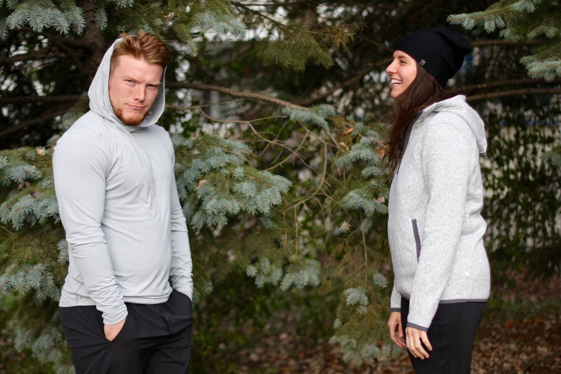 Lululemon Its Fleecing Cold Pullover - Heathered White / Dark Carbon