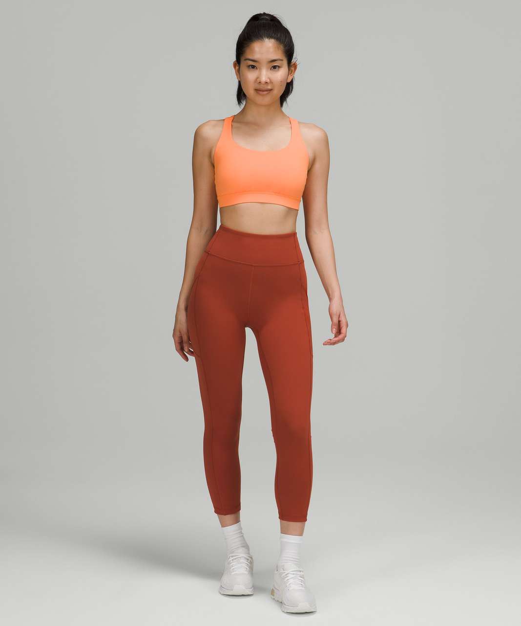 lululemon athletica, Pants & Jumpsuits, Lululemon Athletica Invigorate  Highrise Crop Leggings 23 Cayenne Orange