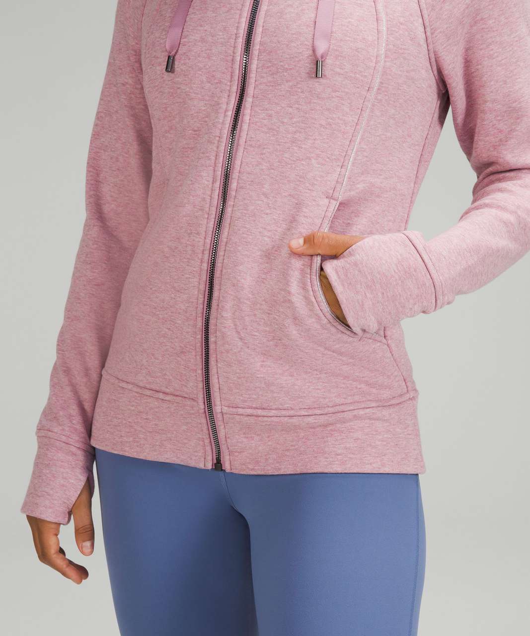 Lululemon Scuba Oversized Half Zip Hoodie Heathered Pink Taupe