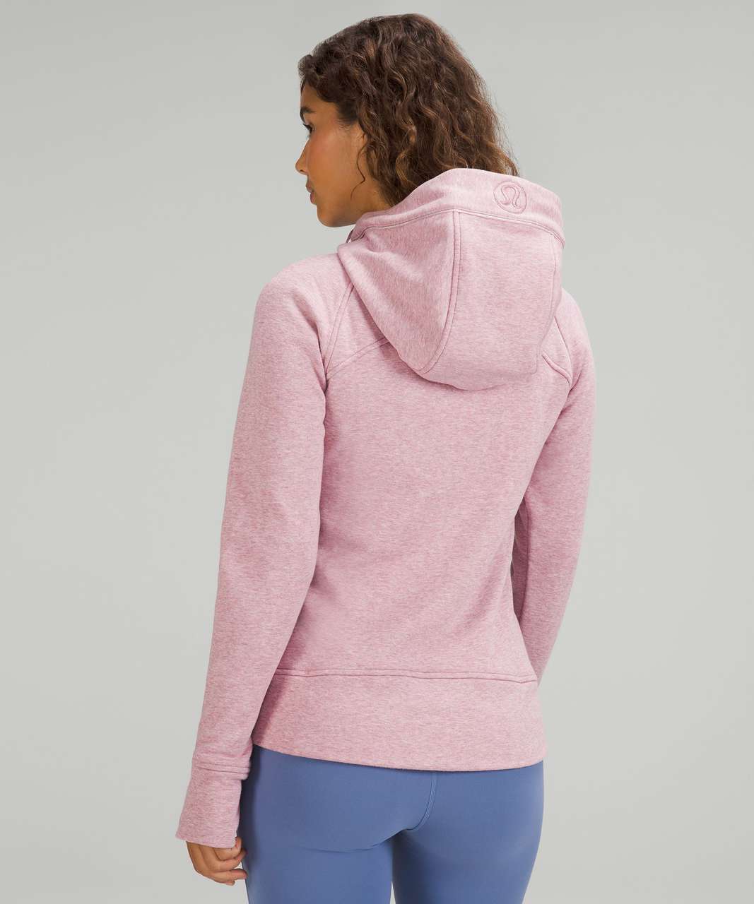 Lululemon Scuba Hoodie Plush Velour Size 8 Heathered Pink Taupe