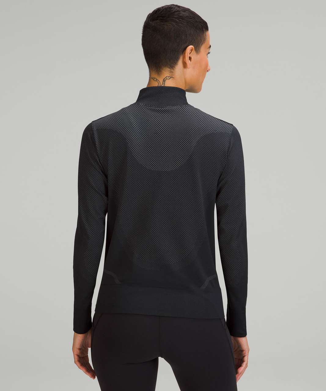 Lululemon Swiftly Relaxed Half Zip - Black / Rhino Grey