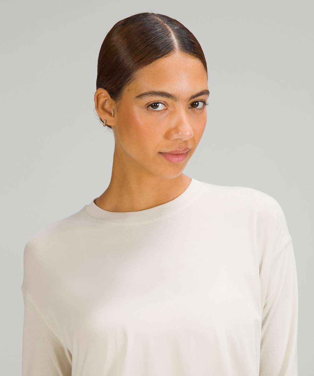 Lululemon Pima Cotton Side-Cinch Long Sleeve Shirt - Natural Ivory - lulu  fanatics