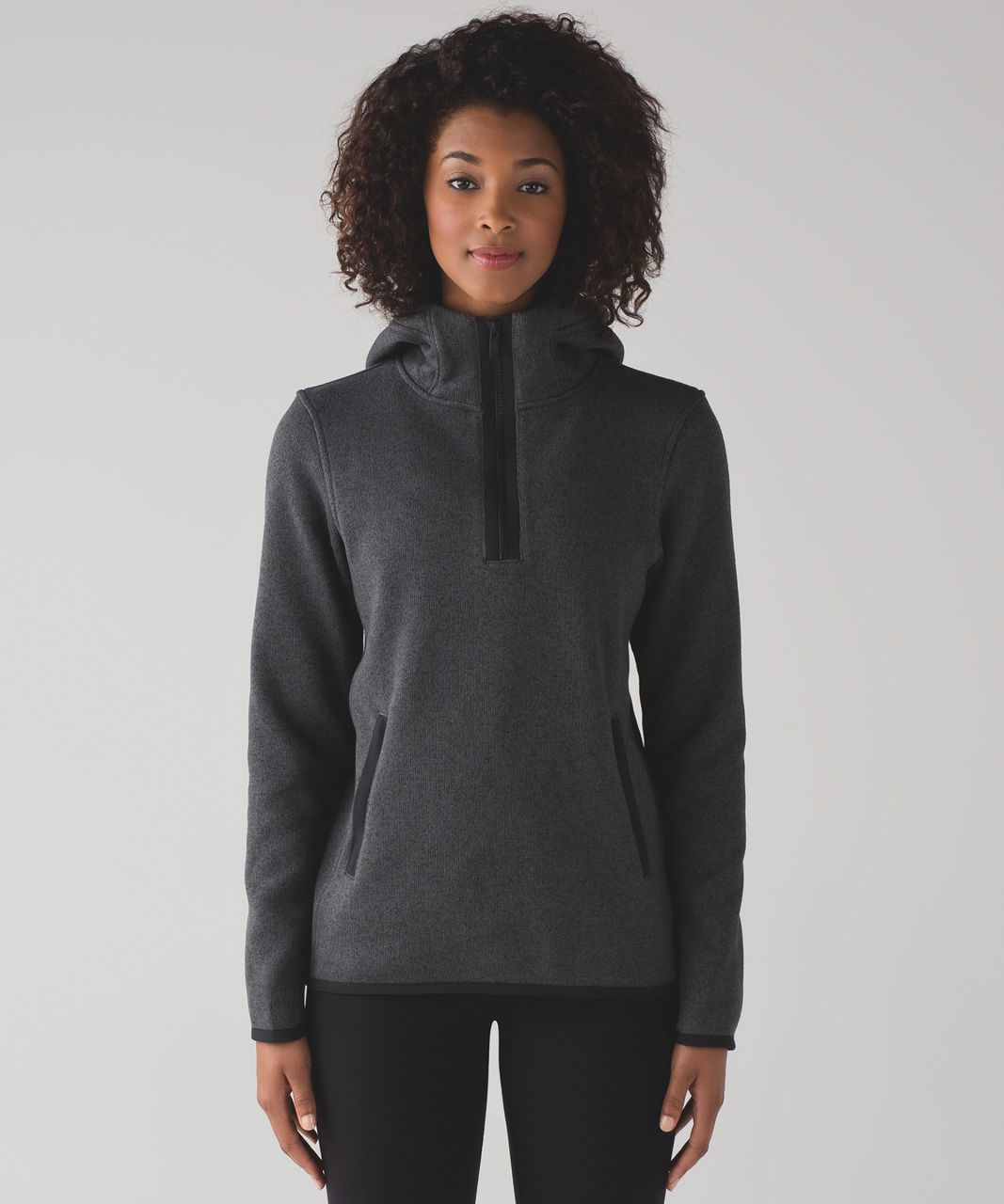 lululemon athletica, Jackets & Coats, Lululemon Its Fleecing Cold Full  Zip Jacket Womens Size 4 Gray Black